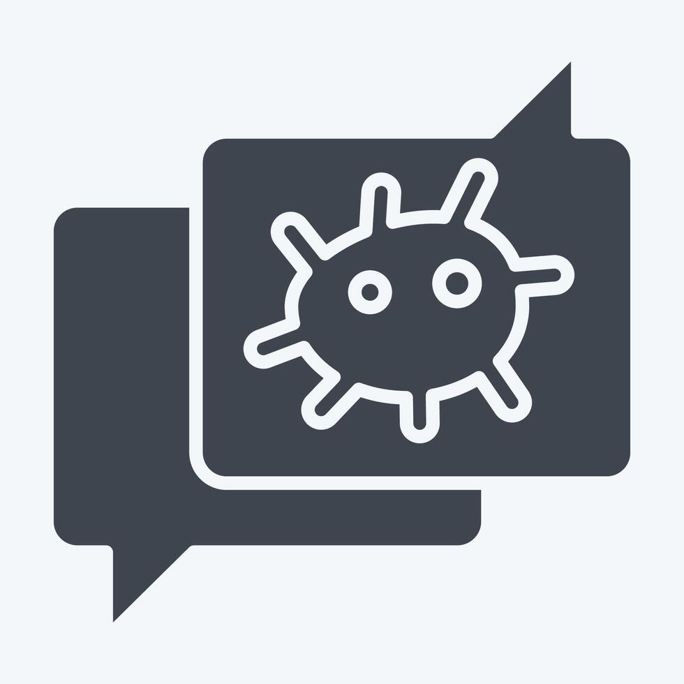 Icon Bioethics Deabte. related to Bioengineering symbol. glyph style vector