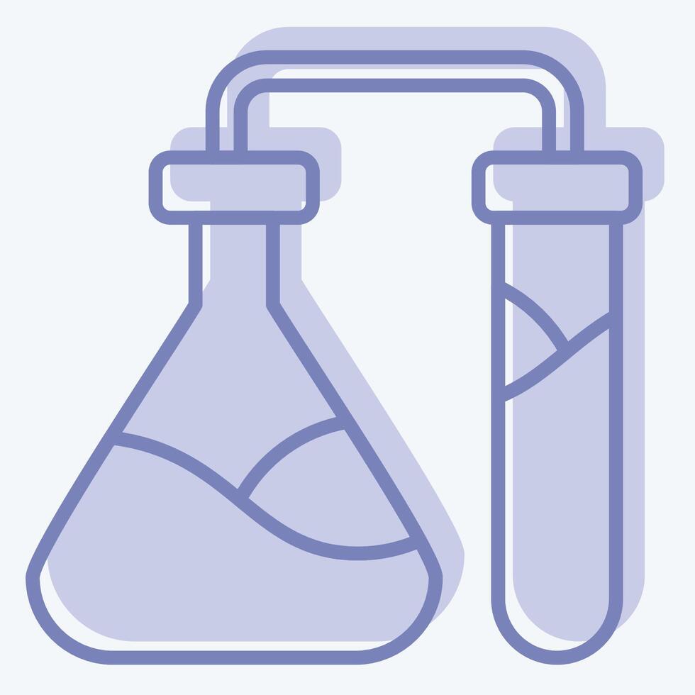 Icon Chemical Laboratorium. related to Bioengineering symbol. two tone style vector
