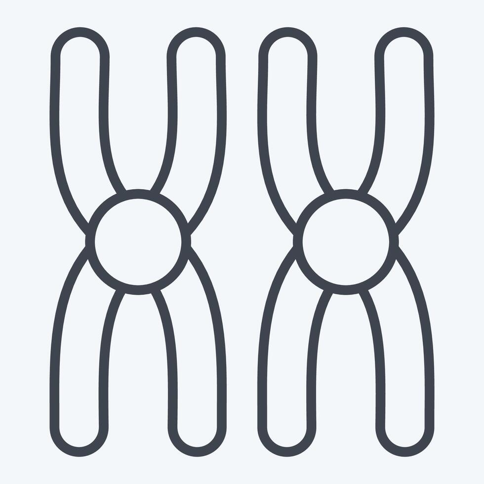 Icon Chromosome. related to Bioengineering symbol. line style vector