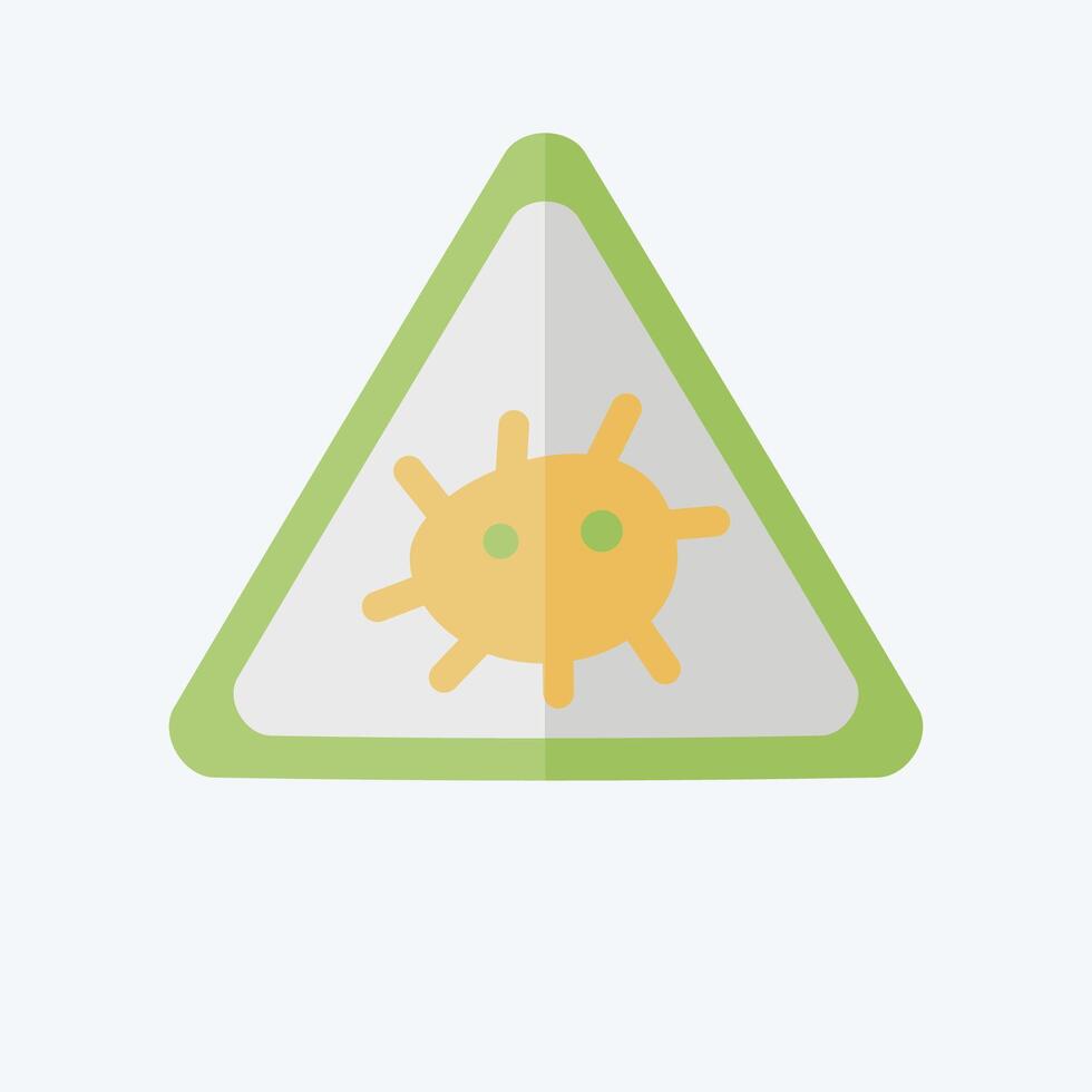 Icon Bio Hazard. related to Bioengineering symbol. flat style vector