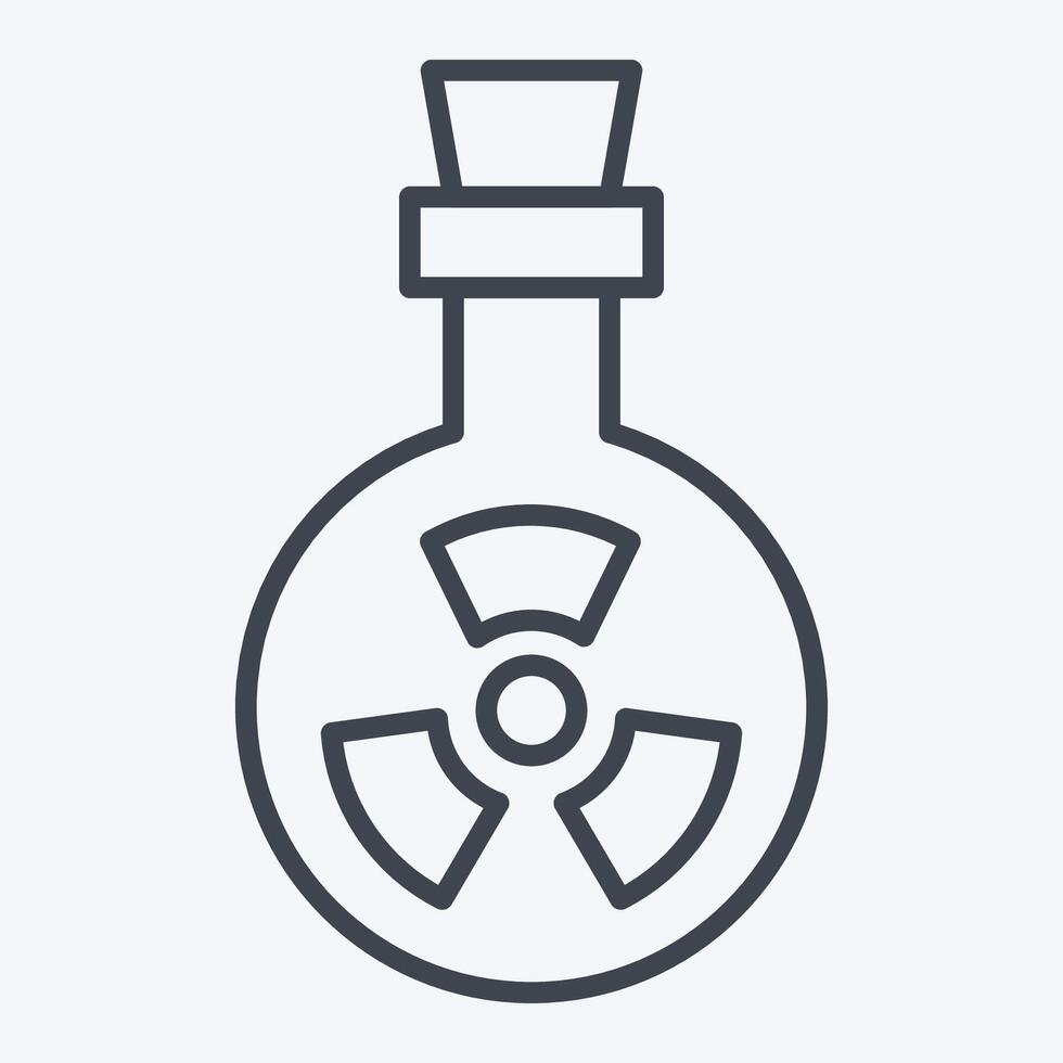 Icon Bio Weapon. related to Bioengineering symbol. line style vector