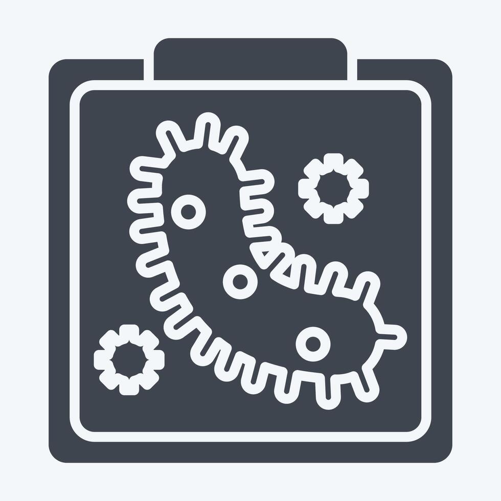 Icon Bio Art. related to Bioengineering symbol. glyph style vector