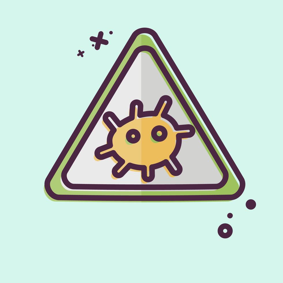 Icon Bio Hazard. related to Bioengineering symbol. MBE style vector