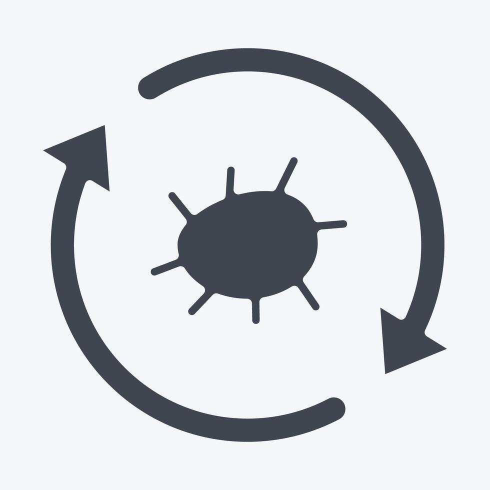 Icon Cell Reprogramming. related to Bioengineering symbol. glyph style vector