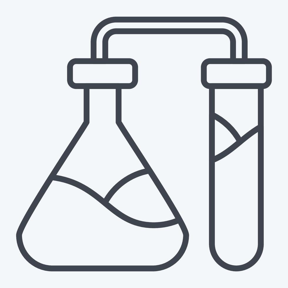Icon Chemical Laboratorium. related to Bioengineering symbol. line style vector