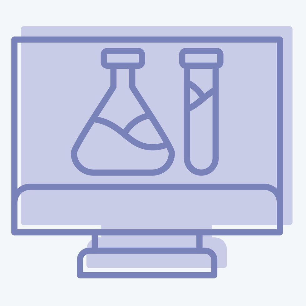 Icon Biotech. related to Bioengineering symbol. two tone style vector