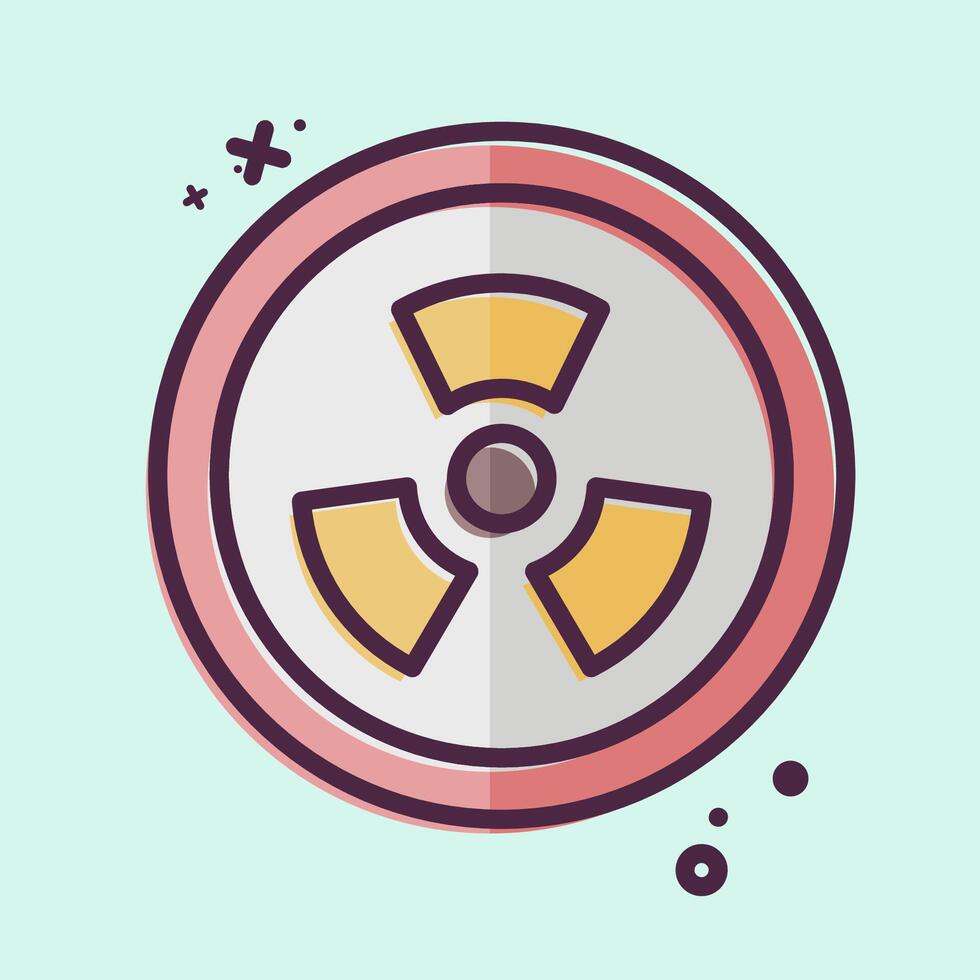 Icon Radiation. related to Bioengineering symbol. MBE style vector