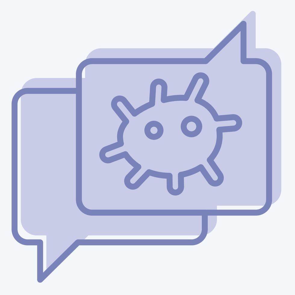 Icon Bioethics Deabte. related to Bioengineering symbol. two tone style vector