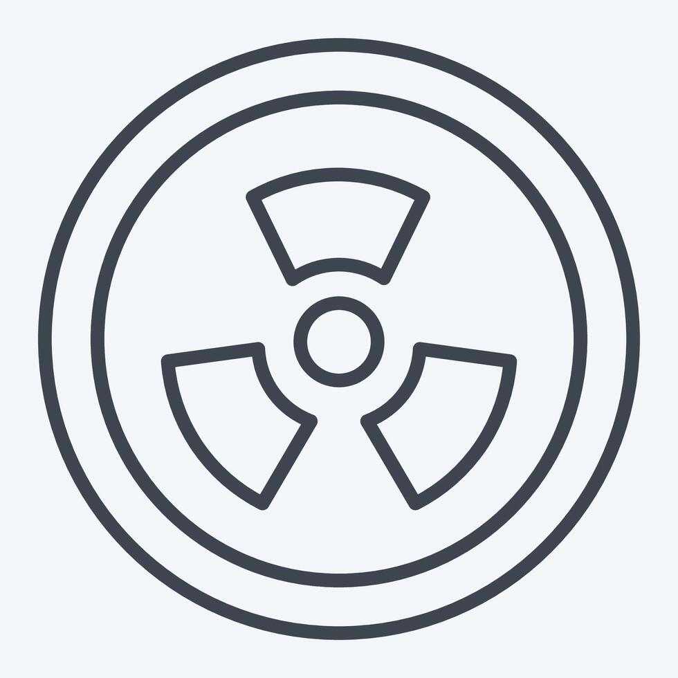 Icon Radiation. related to Bioengineering symbol. line style vector