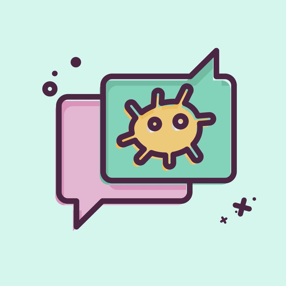 Icon Bioethics Deabte. related to Bioengineering symbol. MBE style vector