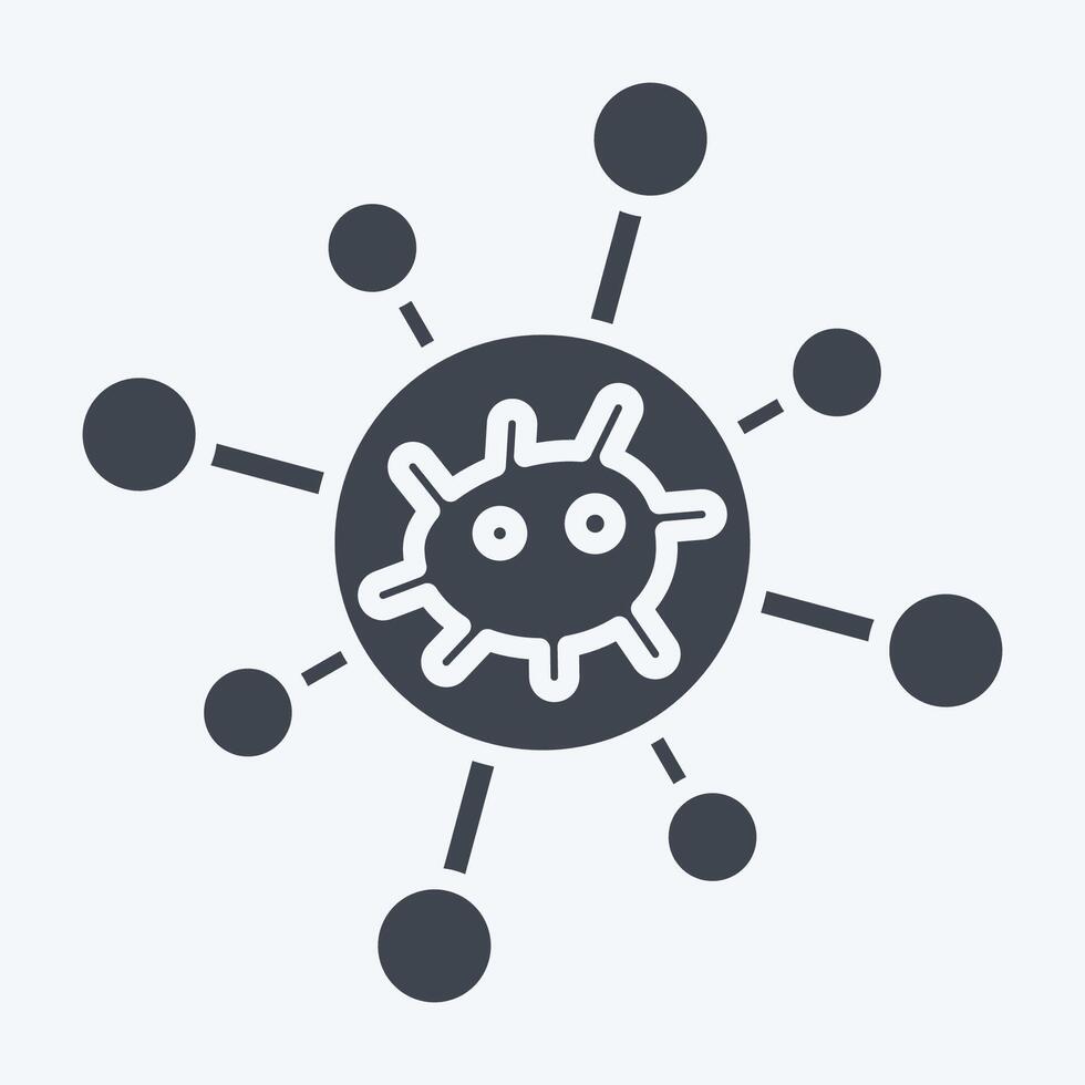 Icon Biological Network. related to Bioengineering symbol. glyph style vector