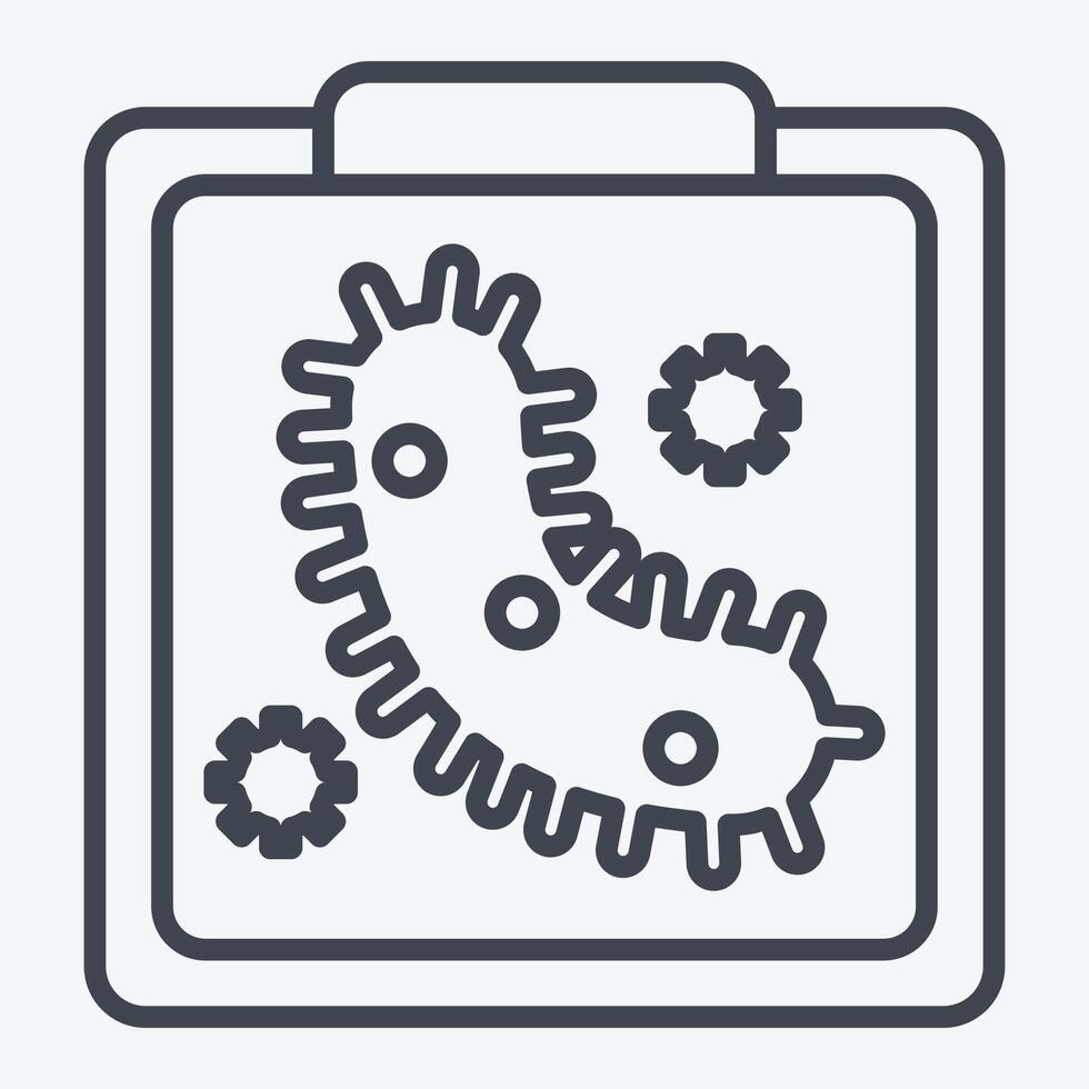 Icon Bio Art. related to Bioengineering symbol. line style vector