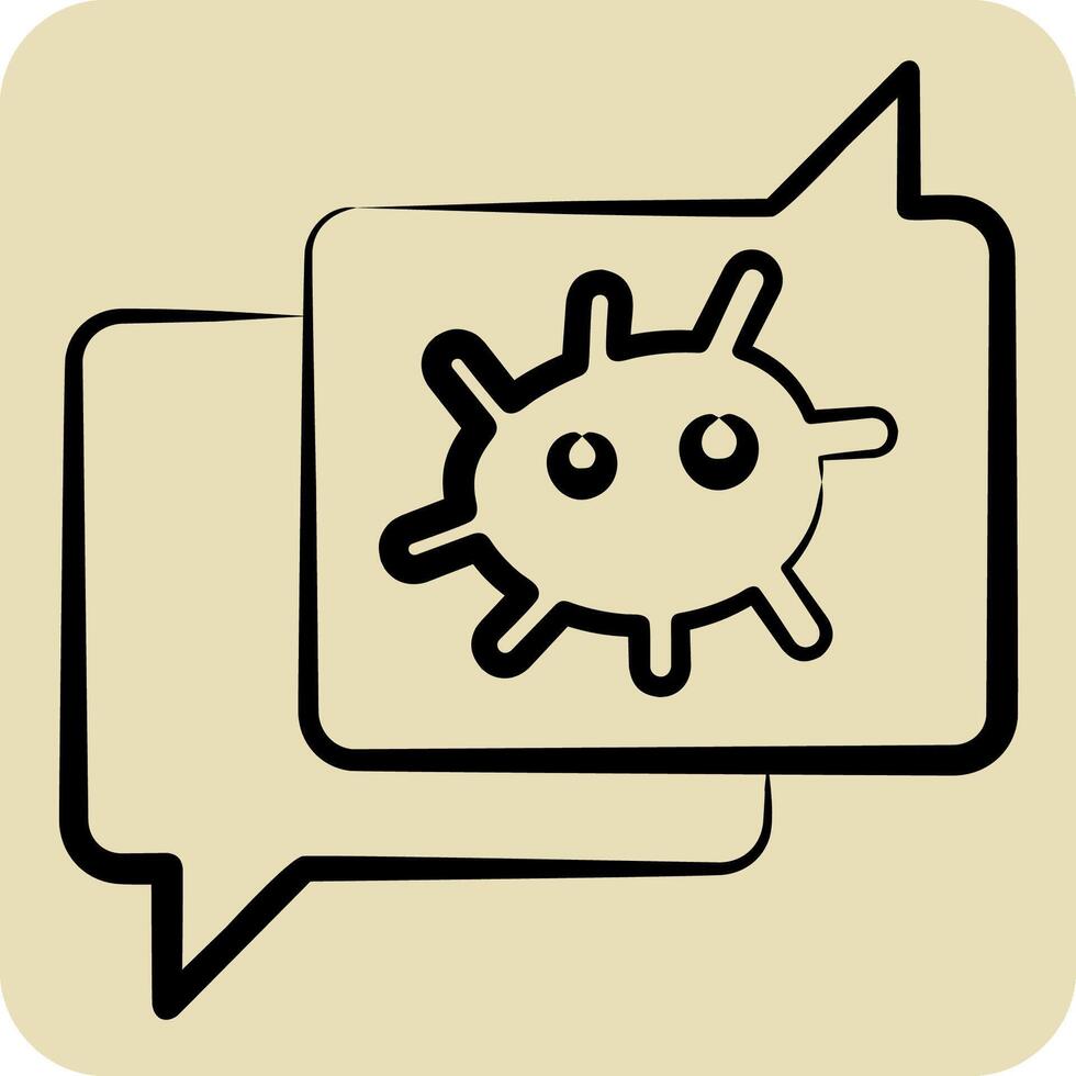 Icon Bioethics Deabte. related to Bioengineering symbol. hand drawn style vector