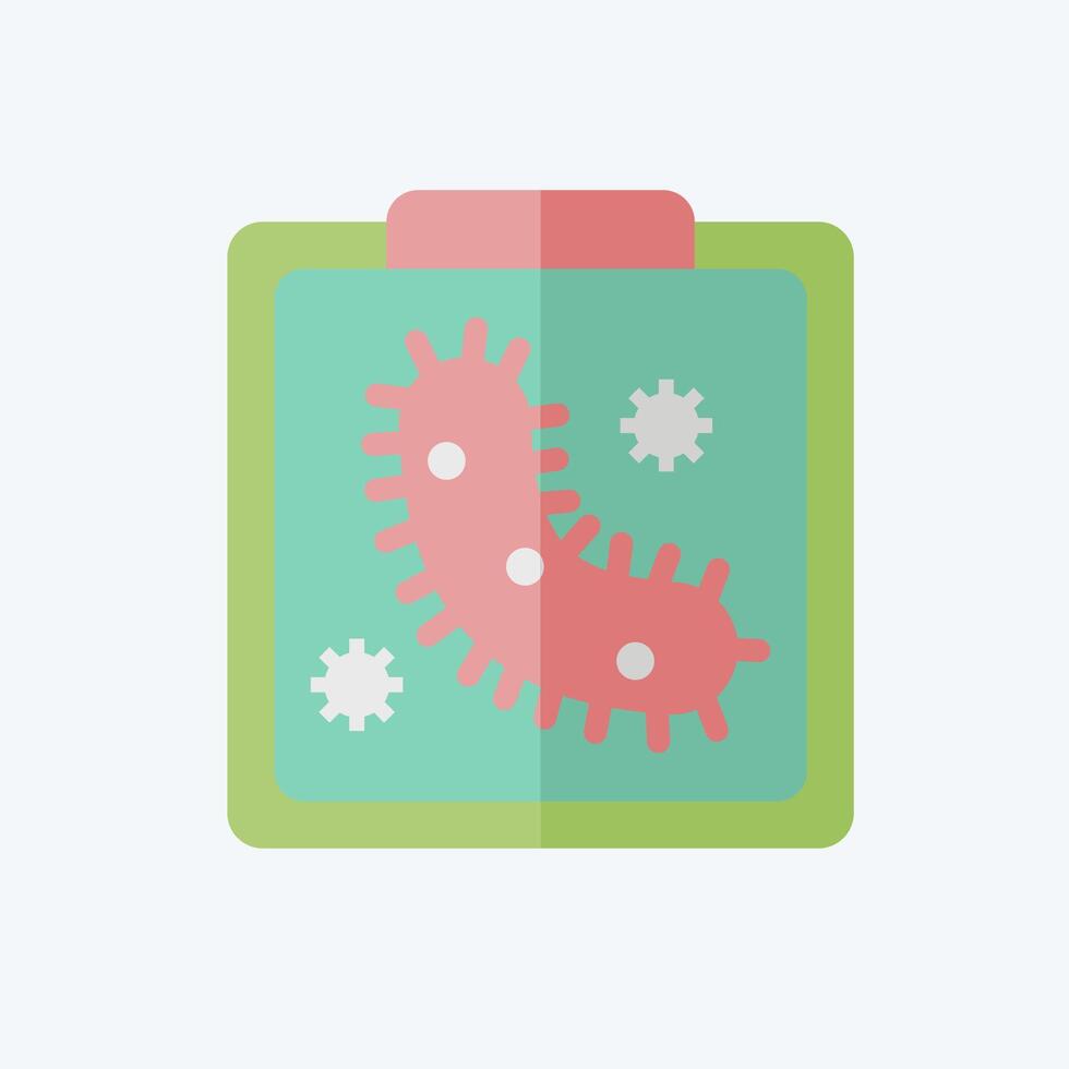 Icon Bio Art. related to Bioengineering symbol. flat style vector