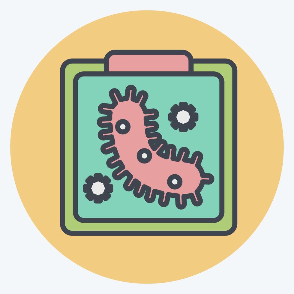Icon Bio Art. related to Bioengineering symbol. color mate style vector