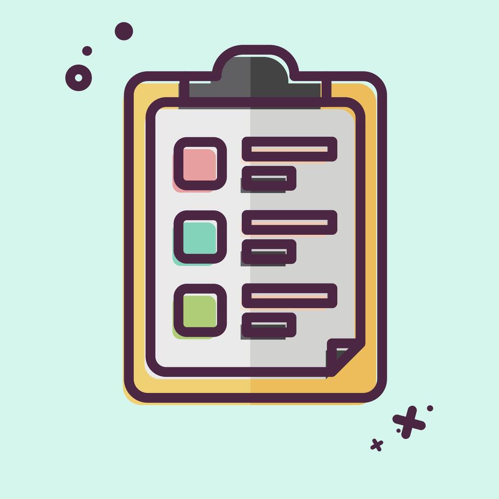 Icon Task List. related to Bioengineering symbol. MBE style vector