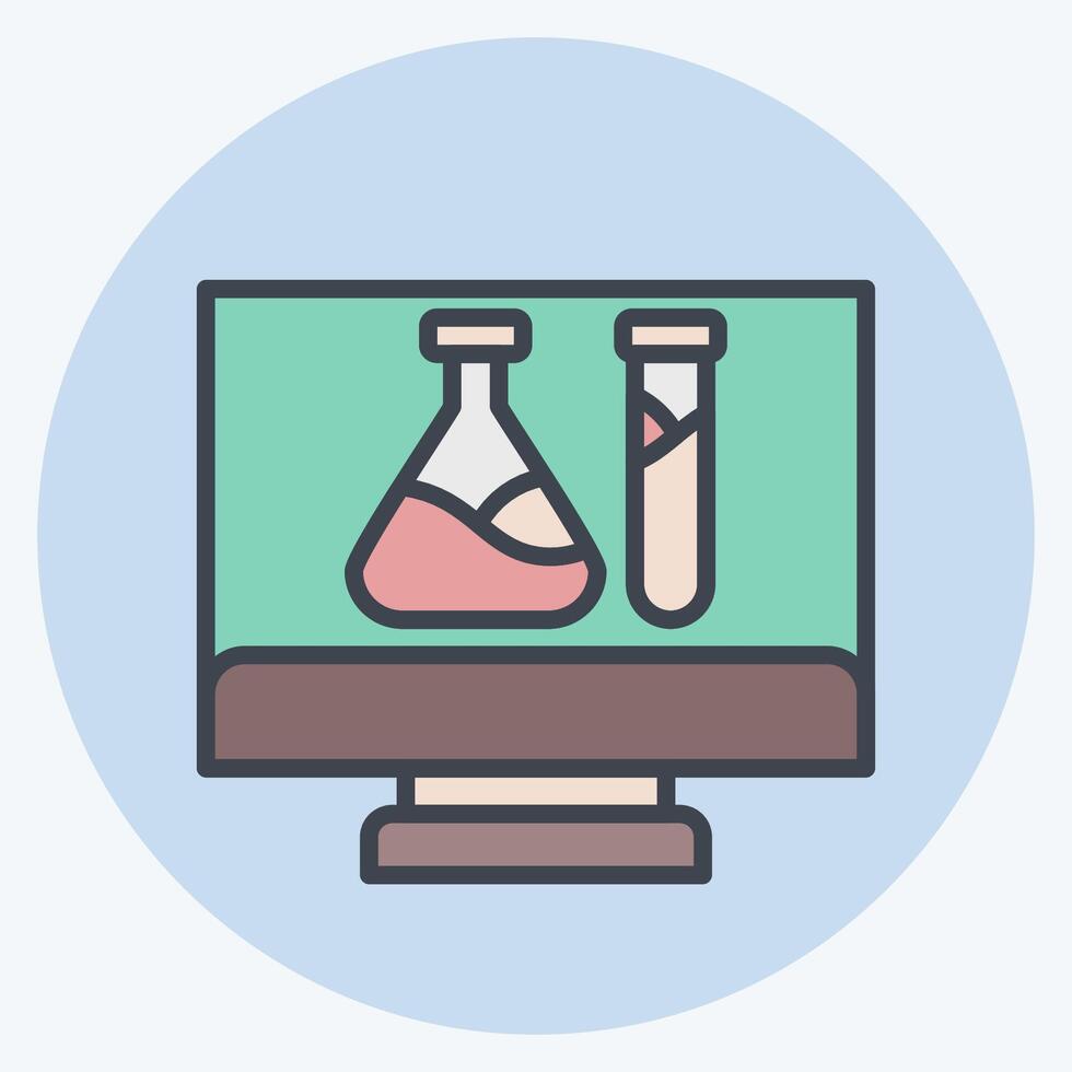 Icon Biotech. related to Bioengineering symbol. color mate style vector