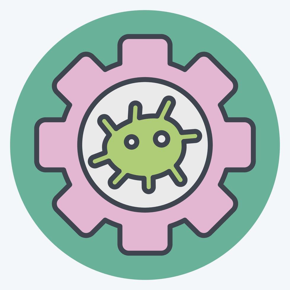 Icon Bioengineering. related to Bioengineering symbol. color mate style vector