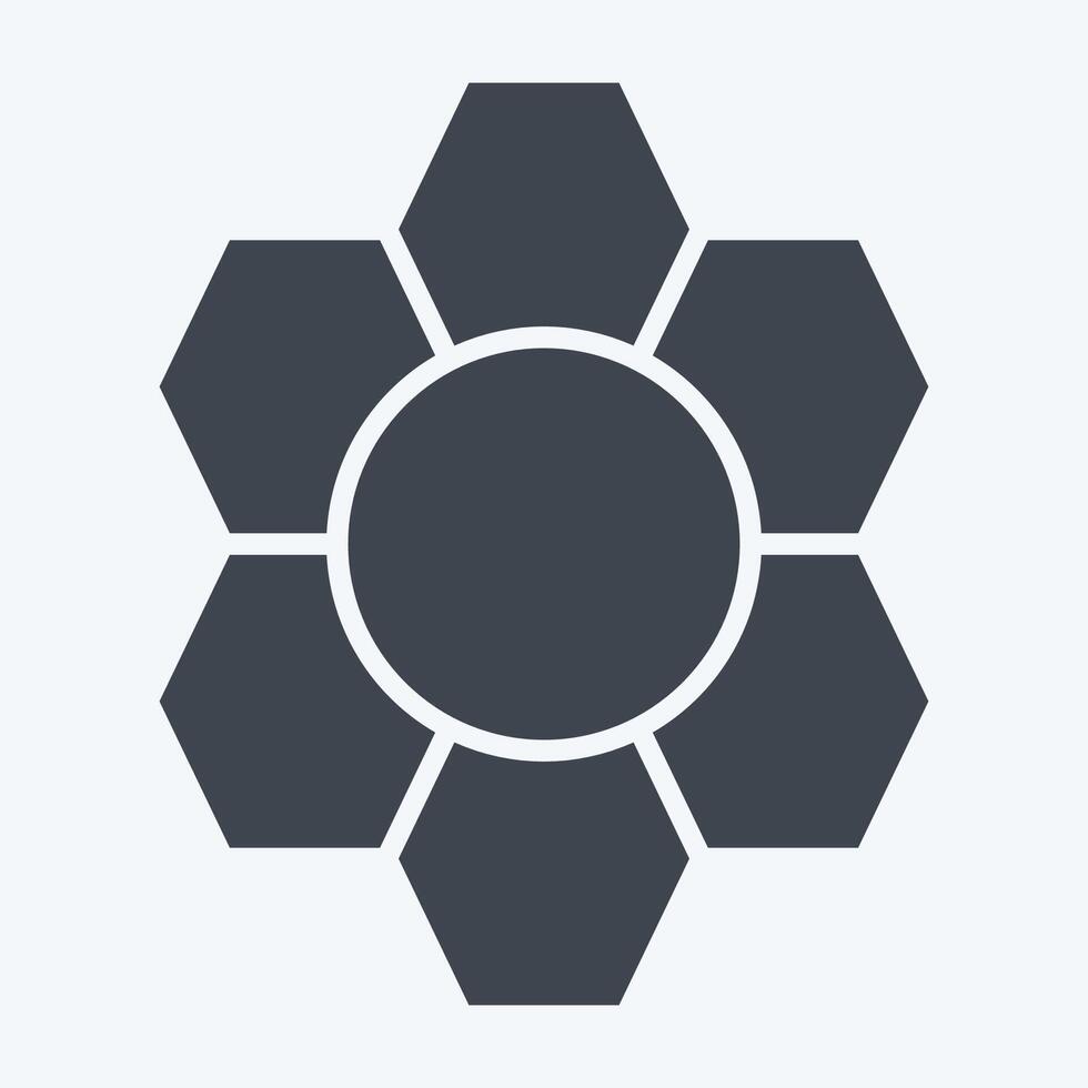 Icon Pattern Recognition. related to Bioengineering symbol. glyph style vector