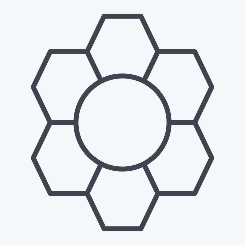 Icon Pattern Recognition. related to Bioengineering symbol. line style vector