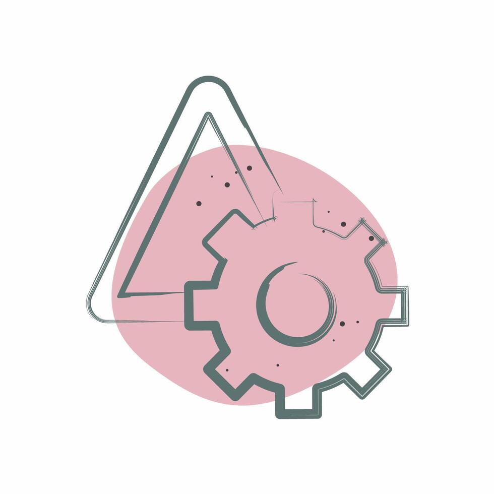 Icon Risk Management. related to Audit symbol. Color Spot Style. design editable vector