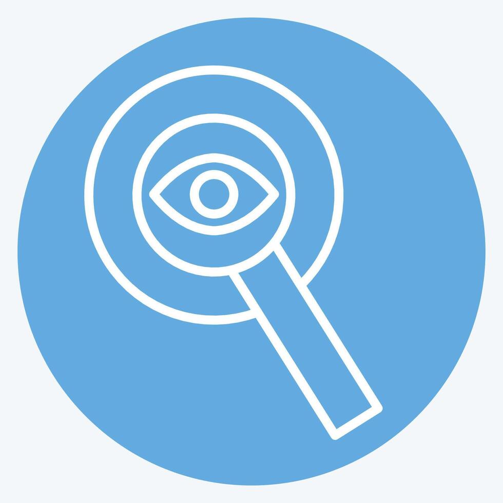 Icon Transparency. related to Audit symbol. blue eyes style. design editable vector