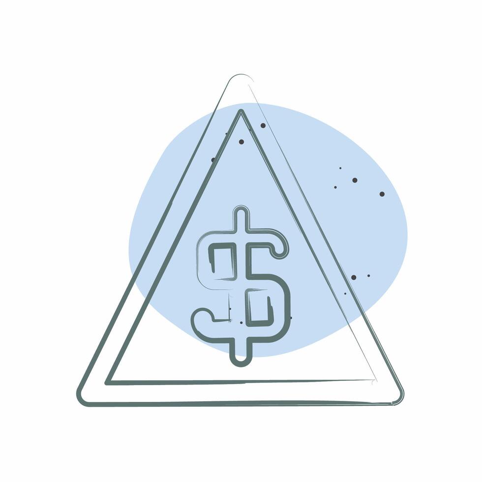 Icon Financial Risk. related to Audit symbol. Color Spot Style. design editable vector