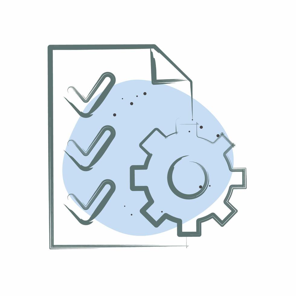 Icon Contract Management. related to Audit symbol. Color Spot Style. design editable vector