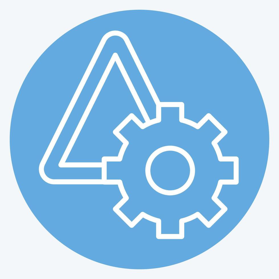 Icon Risk Management. related to Audit symbol. blue eyes style. design editable vector