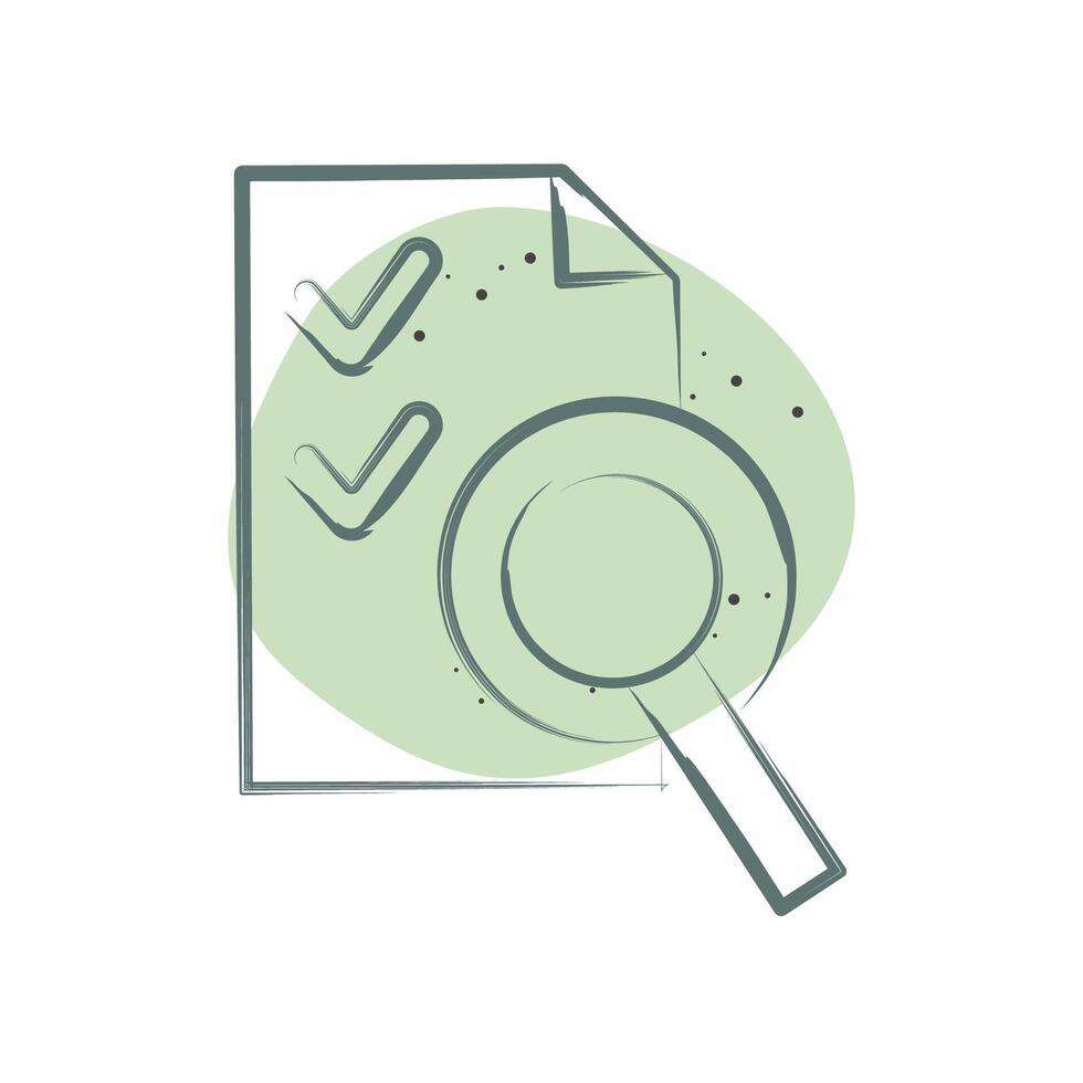 Icon Audit. related to Audit symbol. Color Spot Style. design editable vector