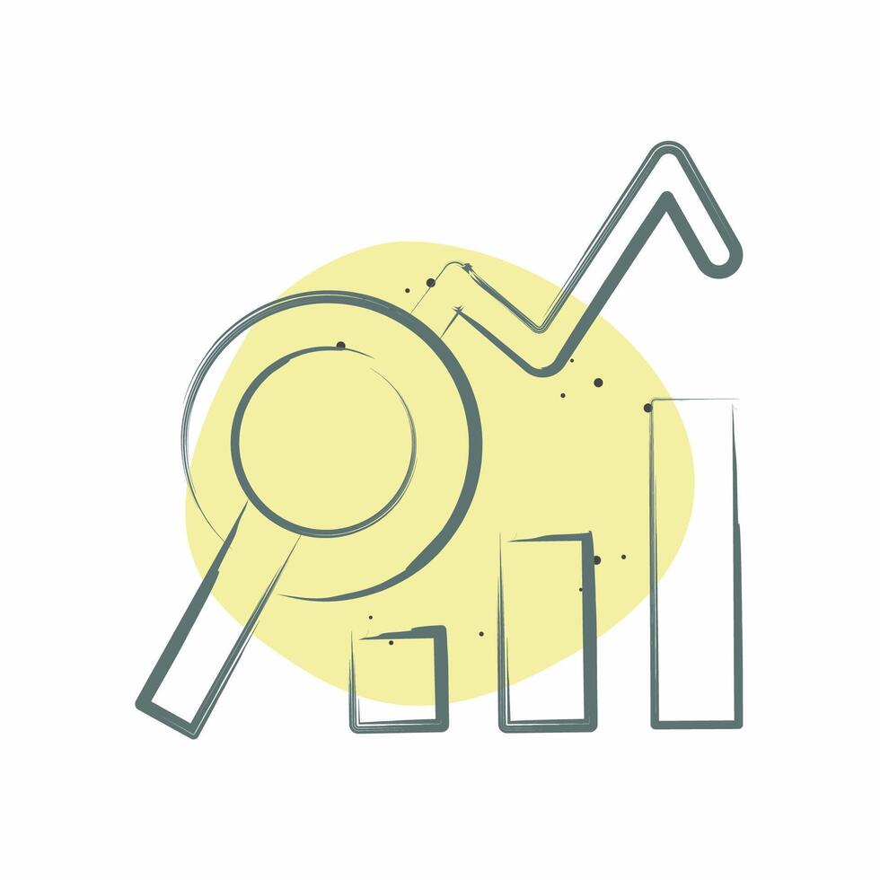 Icon Analysis. related to Audit symbol. Color Spot Style. design editable vector