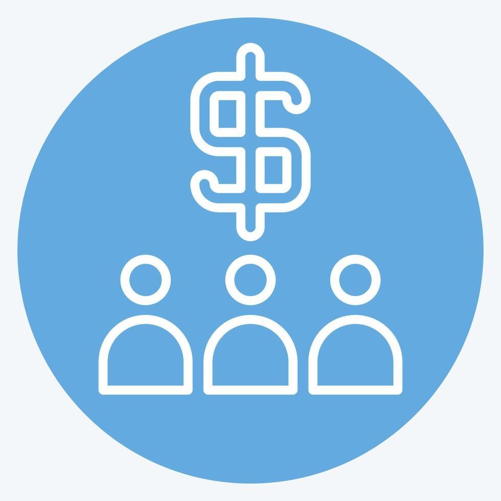 Icon Review. related to Audit symbol. blue eyes style. design editable vector