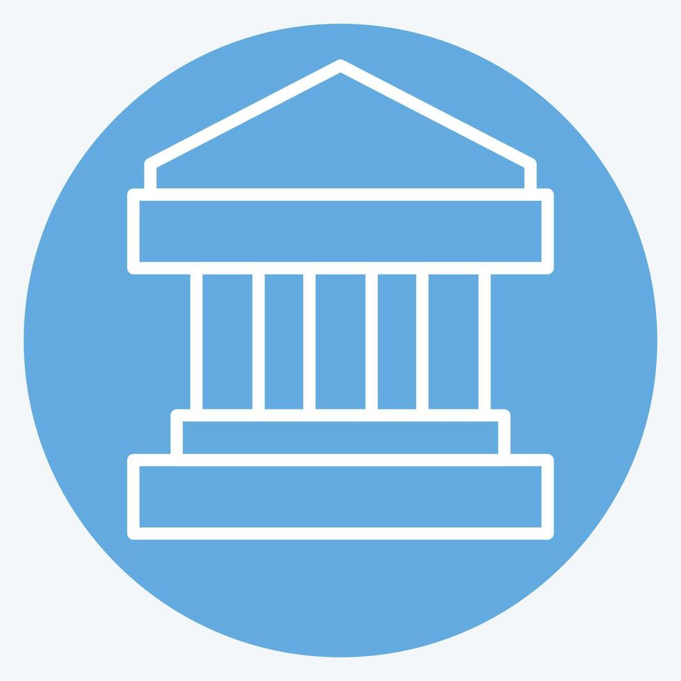 Icon Goverment. related to Audit symbol. blue eyes style. design editable vector