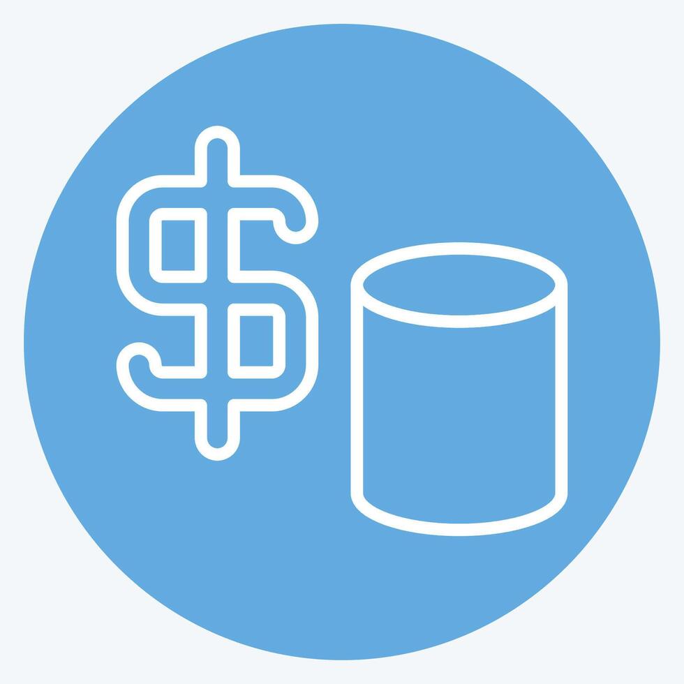 Icon Finance. related to Audit symbol. blue eyes style. design editable vector
