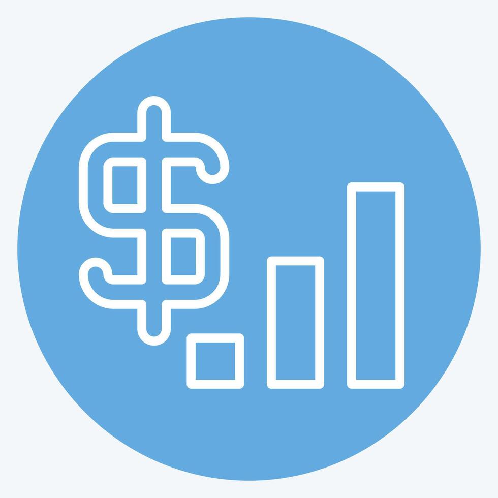 Icon Revenue. related to Audit symbol. blue eyes style. design editable vector