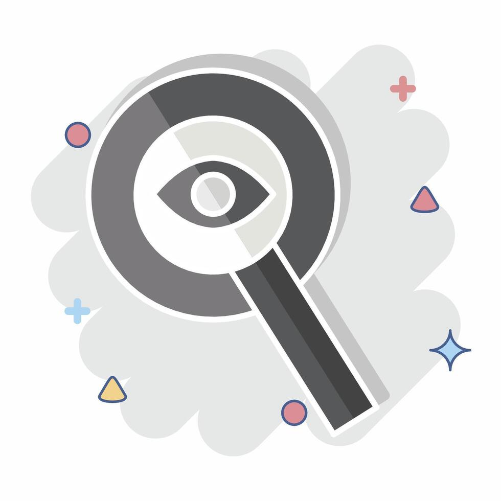 Icon Transparency. related to Audit symbol. comic style. design editable vector