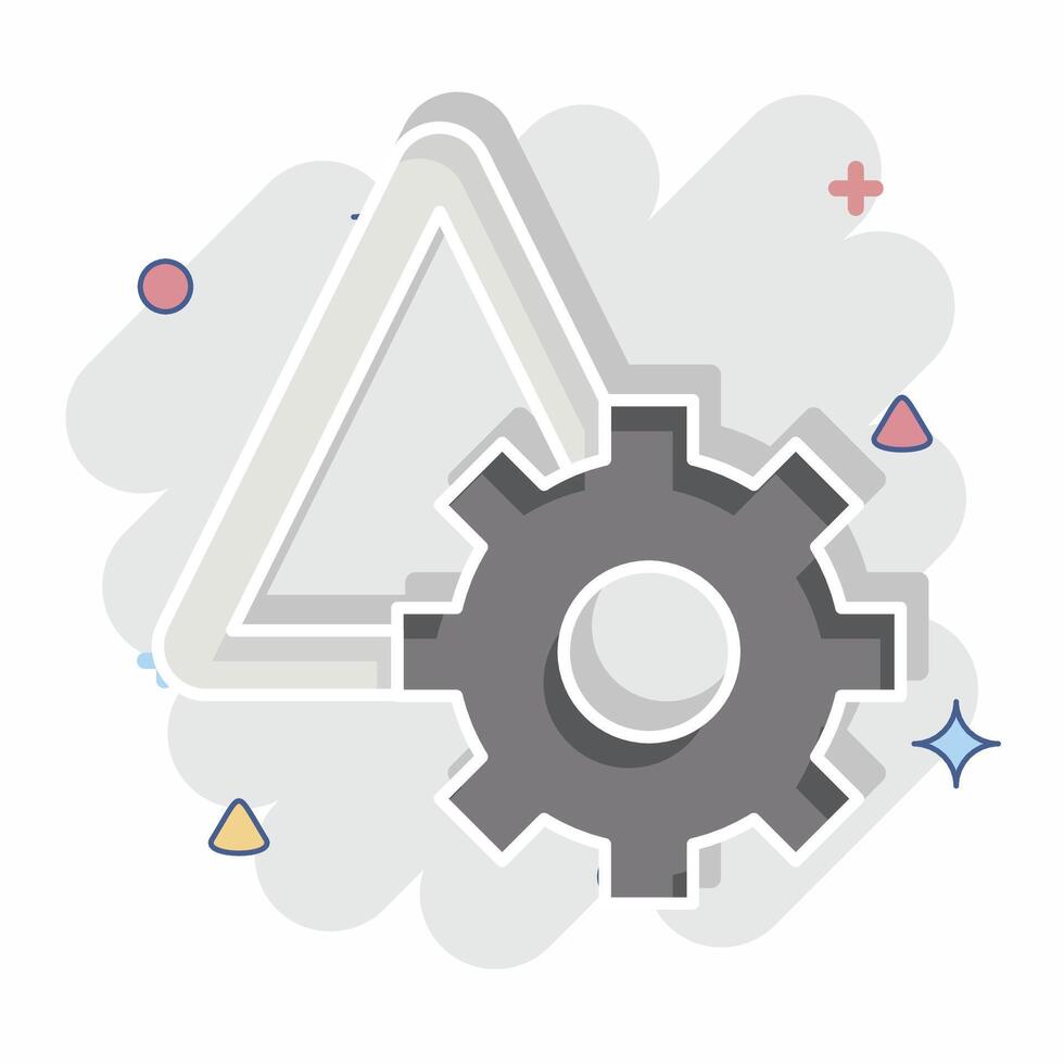 Icon Risk Management. related to Audit symbol. comic style. design editable vector
