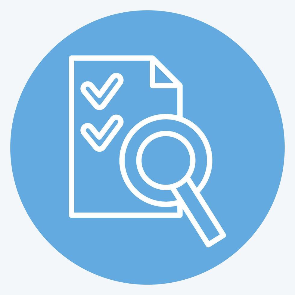 Icon Audit. related to Audit symbol. blue eyes style. design editable vector