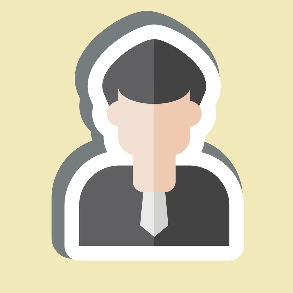 Sticker Inspector. related to Audit symbol. design editable vector