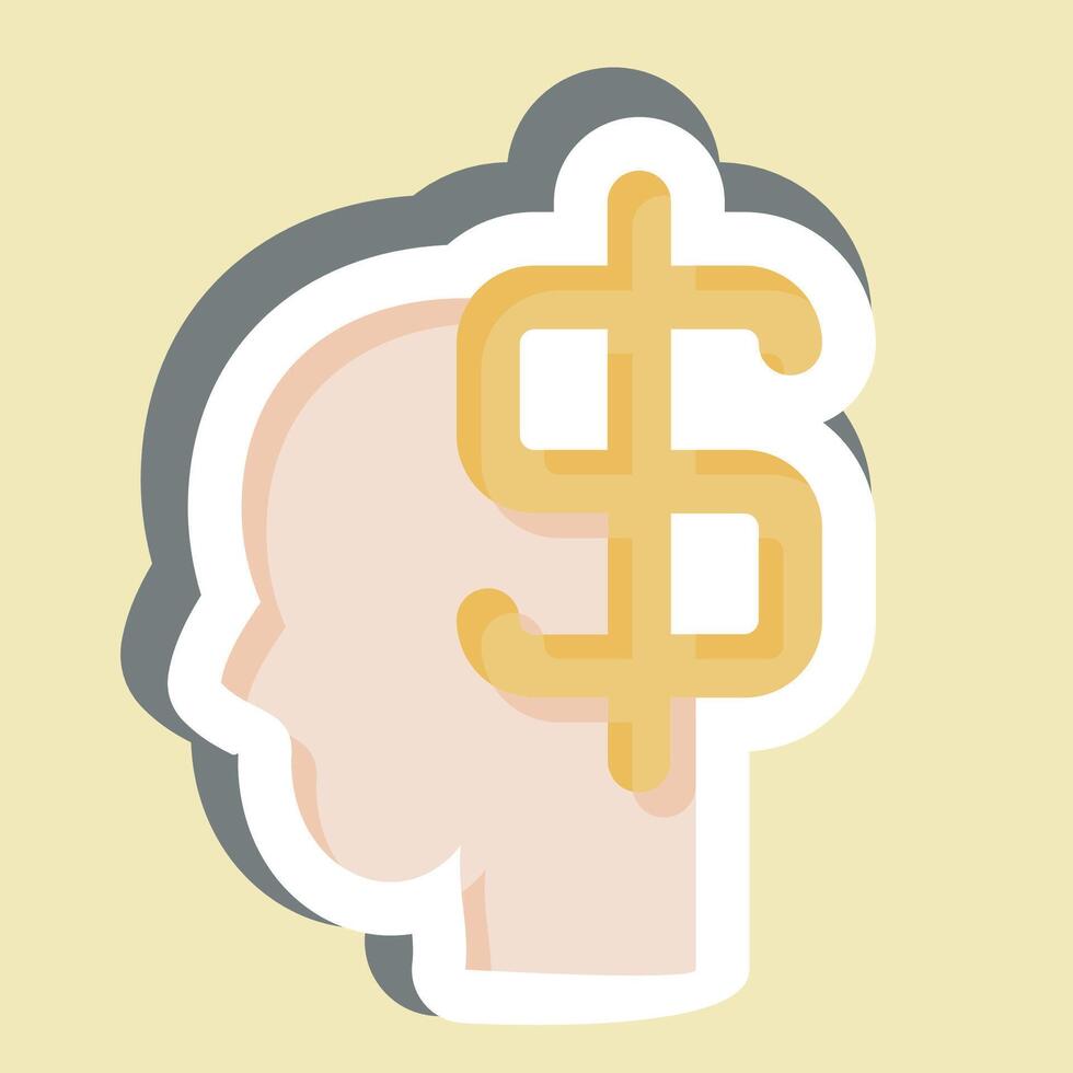 Sticker Financial Advisor. related to Audit symbol. design editable vector