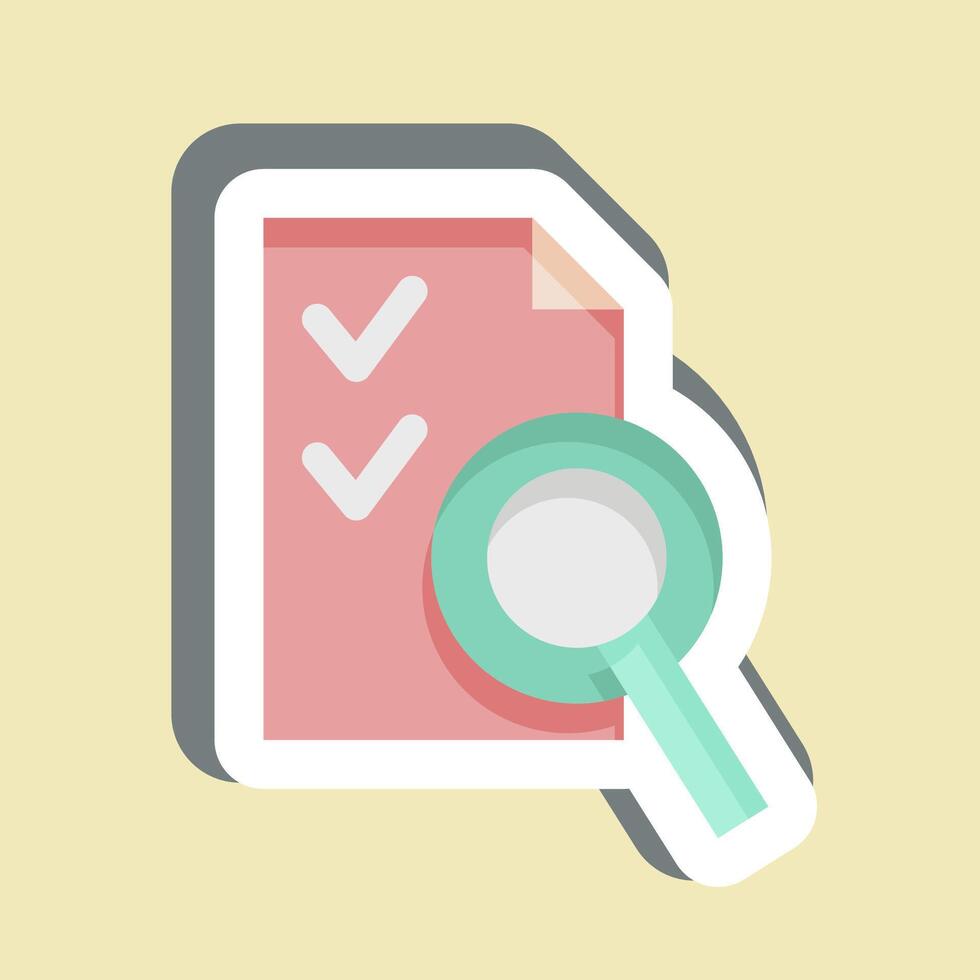 Sticker Audit. related to Audit symbol. design editable vector