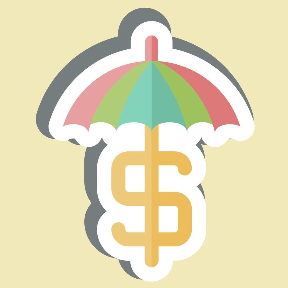 Sticker Financial Protection. related to Audit symbol. design editable vector