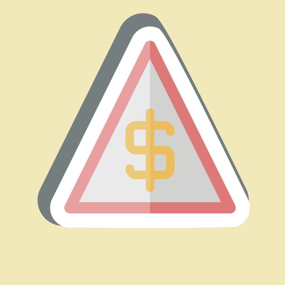 Sticker Financial Risk. related to Audit symbol. design editable vector