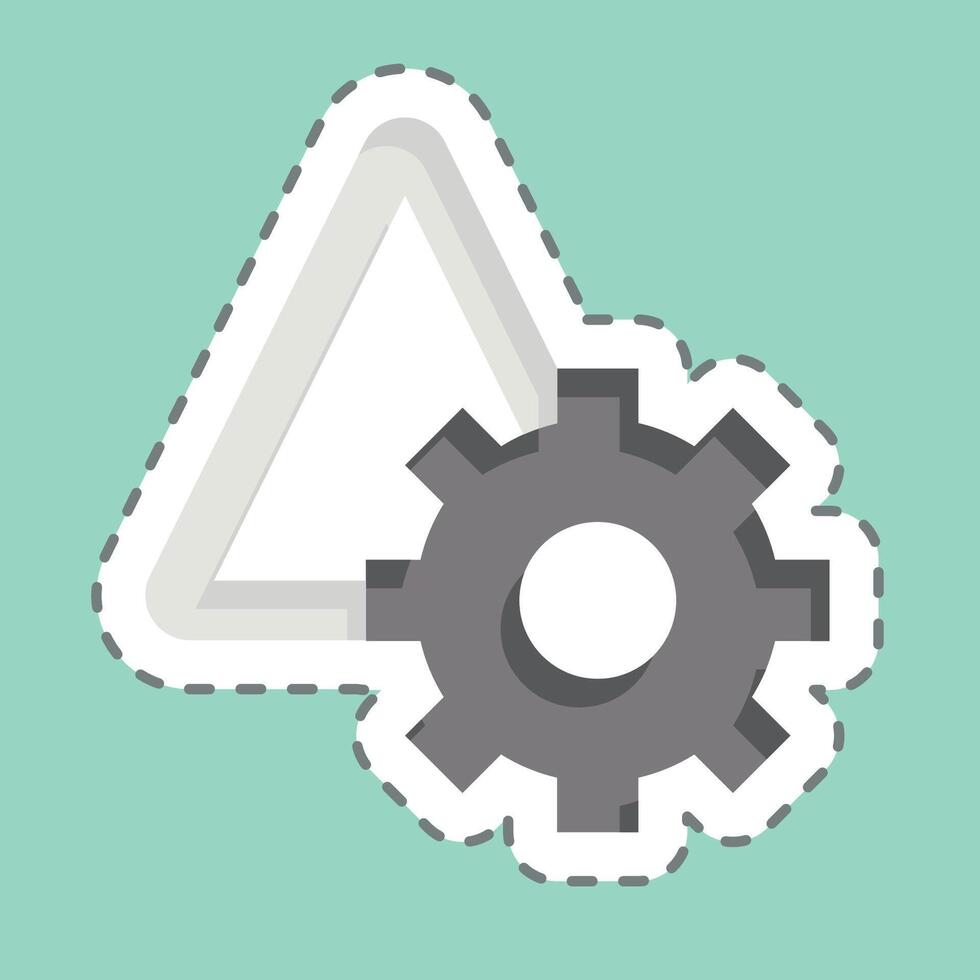 Sticker line cut Risk Management. related to Audit symbol. design editable vector