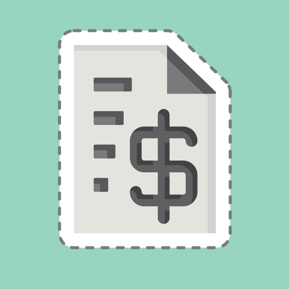 Sticker line cut Tax Return. related to Audit symbol. design editable vector