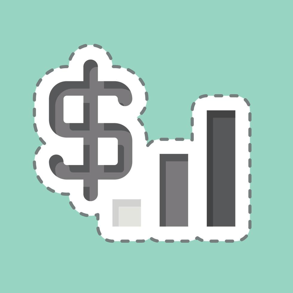 Sticker line cut Revenue. related to Audit symbol. design editable vector