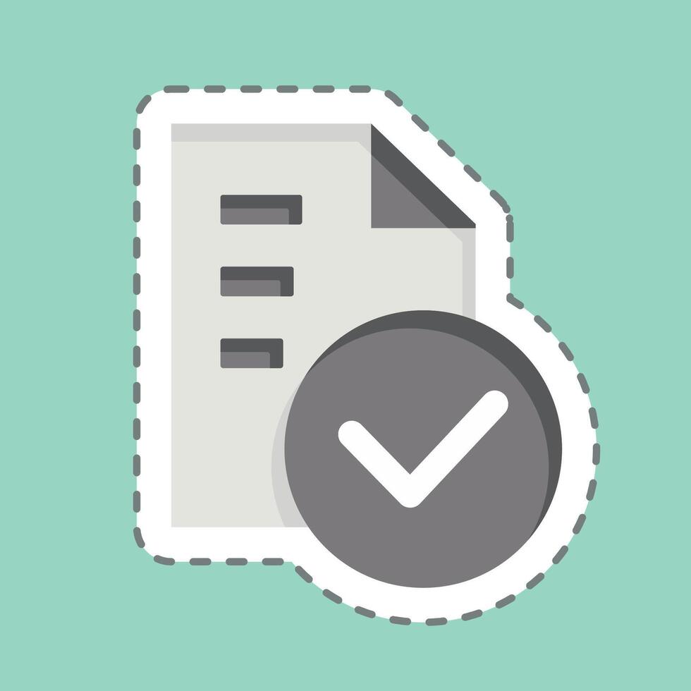 Sticker line cut Standarts. related to Audit symbol. design editable vector