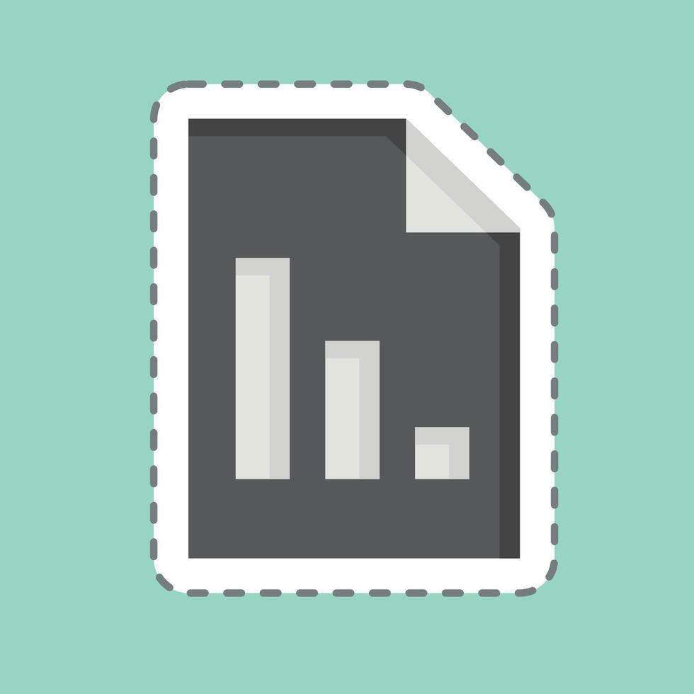 Sticker line cut Report. related to Audit symbol. design editable vector