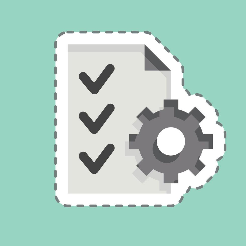 Sticker line cut Contract Management. related to Audit symbol. design editable vector