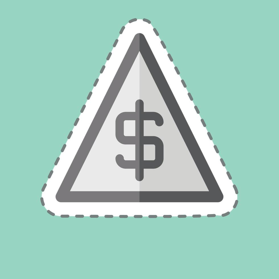 Sticker line cut Financial Risk. related to Audit symbol. design editable vector